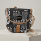 Mongoose Pom Pom Bag in Pincushion Cream-Charcoal