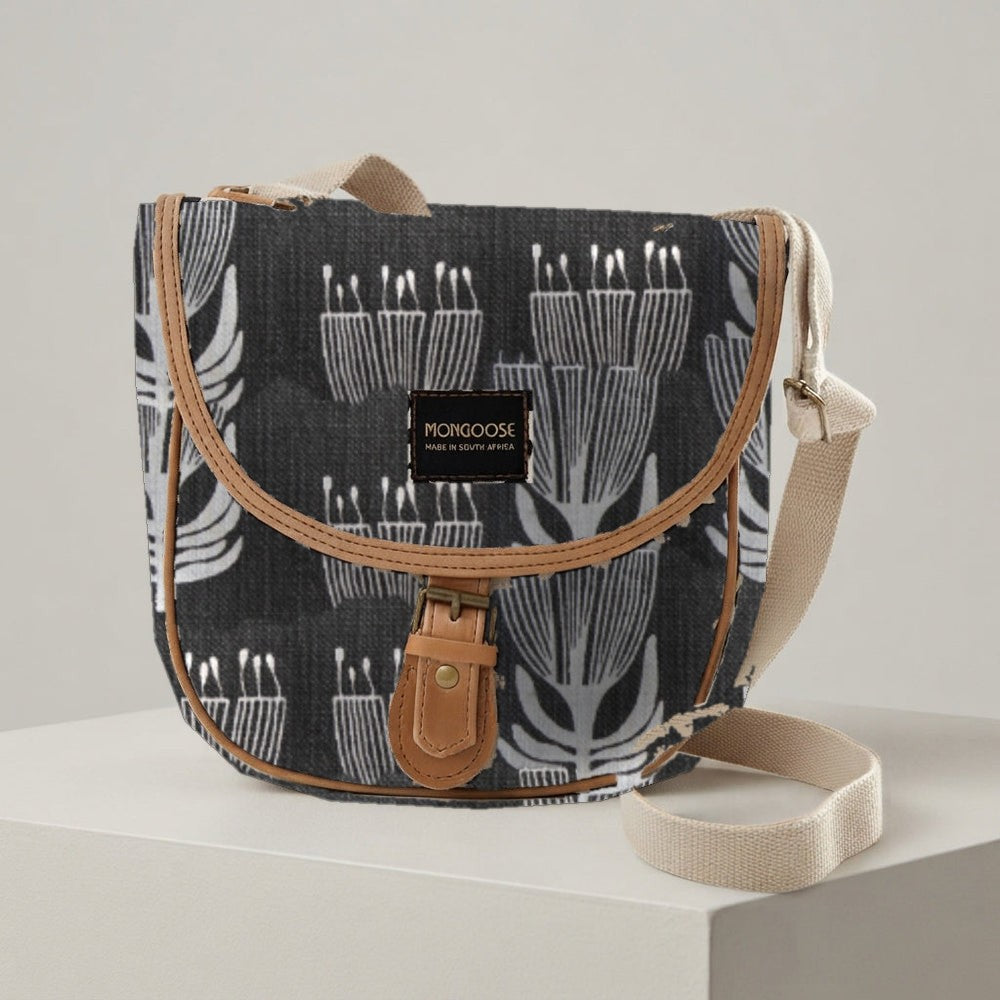 Mongoose Pom Pom Bag in Pincushion Cream-Charcoal