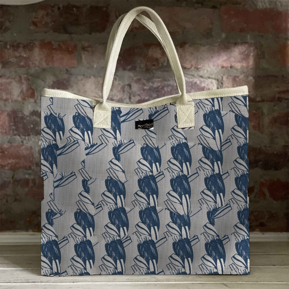 Mongoose Carry Beach Bag in SugarBush Teal-Natural