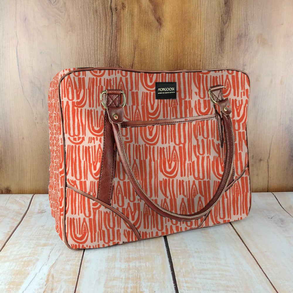 Mongoose Large Day Bag in Seeds Terracotta-Natural