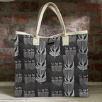 Mongoose Carry Beach Bag in Pincushion Cream-Charcoal
