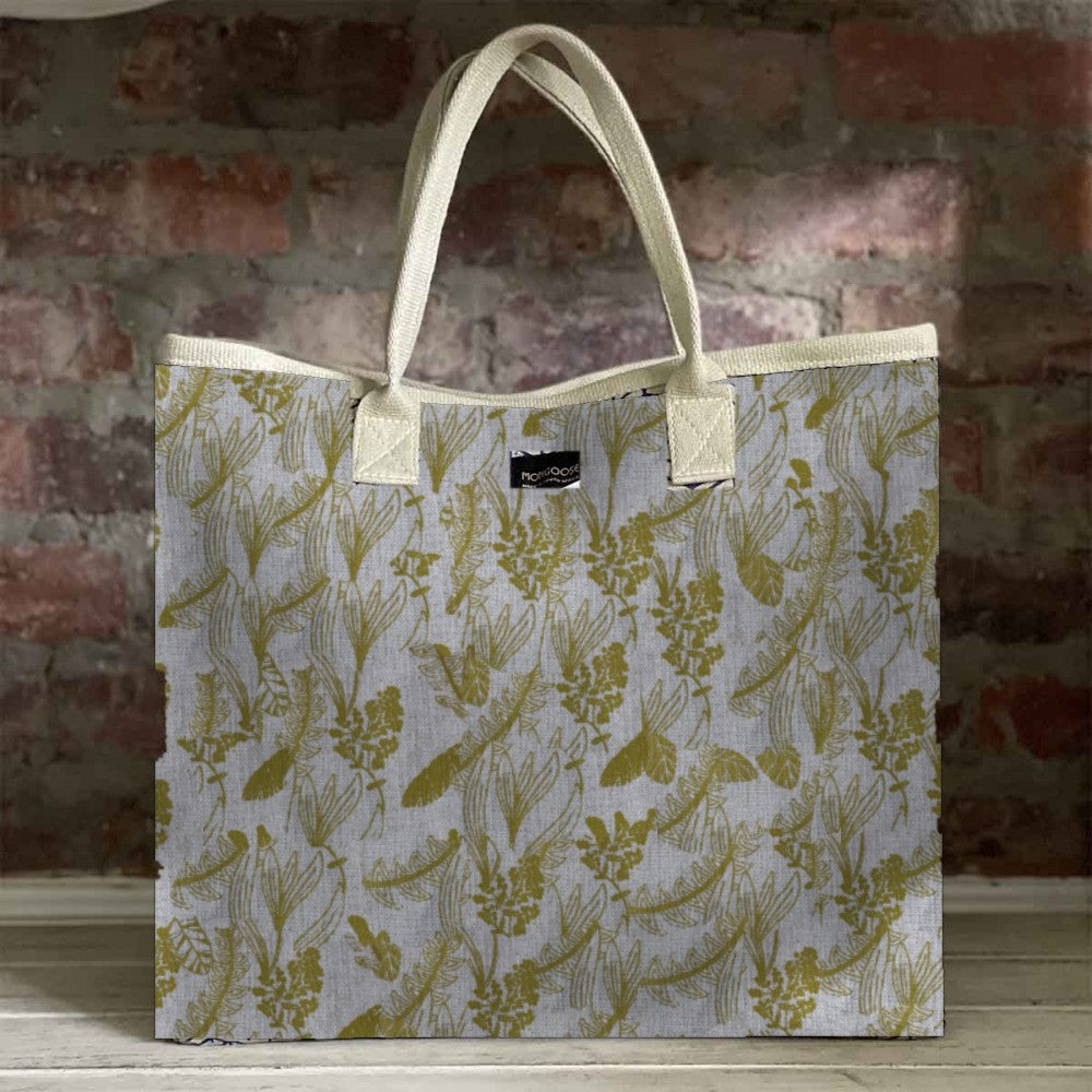Mongoose Carry Beach Bag in Fynbos Lemon-Natural