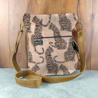 Mongoose Pouch Bag in Leopard Charcoal-Natural