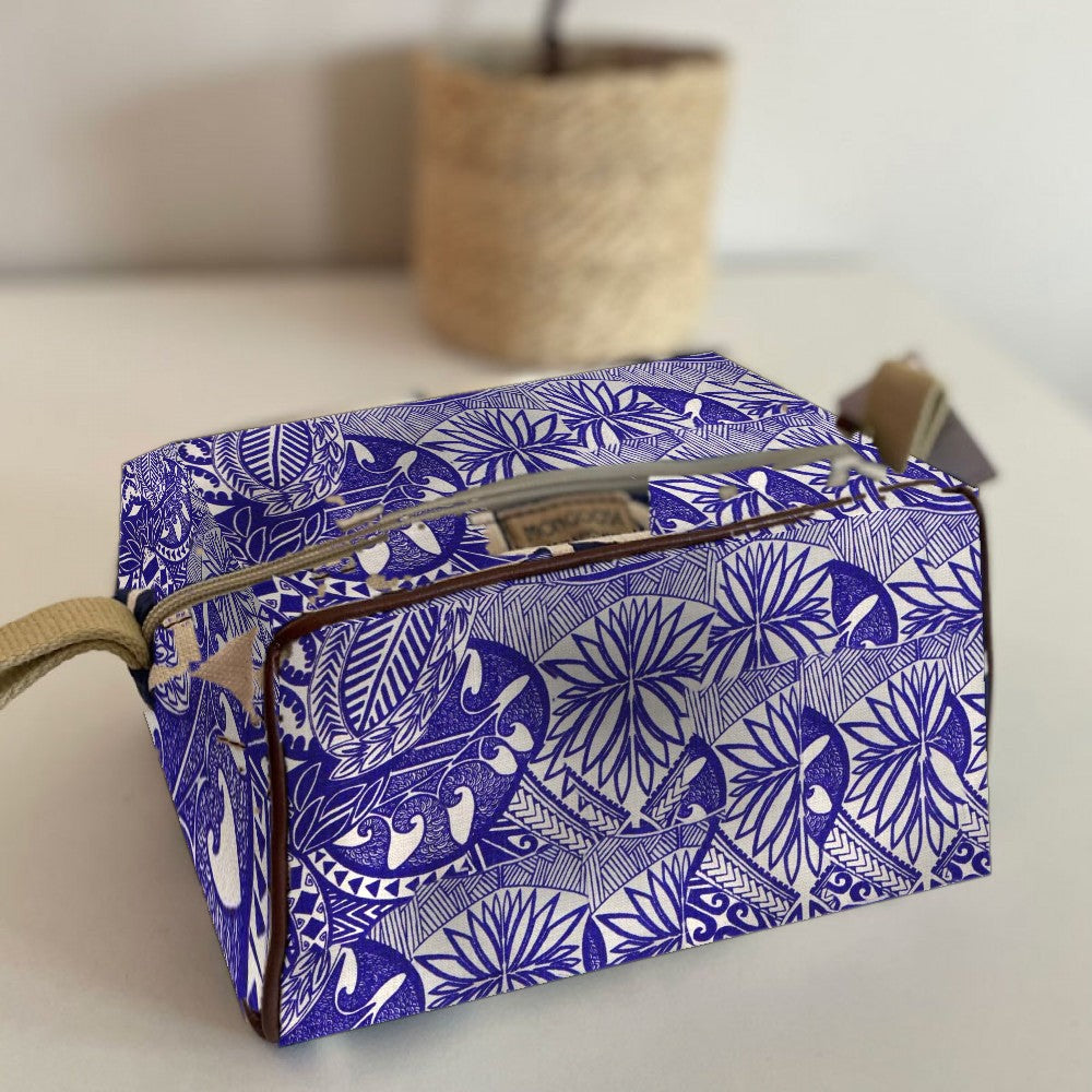 Mongoose Toiletry Bag in Koru Indigo-Natural
