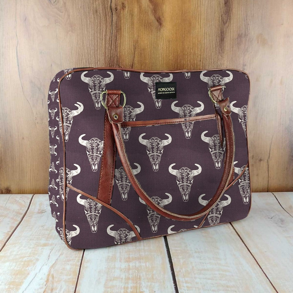 Mongoose Large Day Bag in Skull Cream-Charcoal