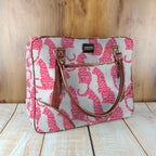 Mongoose Large Day Bag in Leopard Coral-Mint
