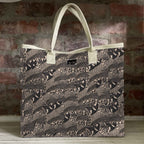 Mongoose Carry Beach Bag in Koru Charcoal-Natural