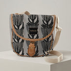 Mongoose Pom Pom Bag in Pincushion Charcoal-Natural