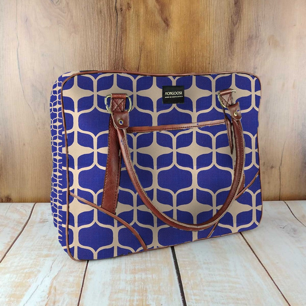 Mongoose Large Day Bag in Graphic Indigo-Natural