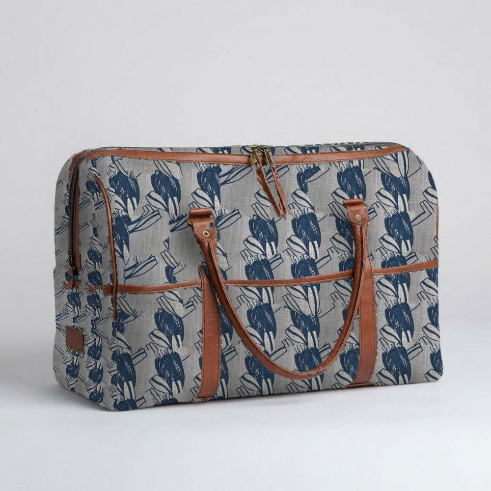 Mongoose Weekender Bag in SugarBush Teal-Natural