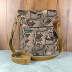Mongoose Pouch Bag in Fynbos Charcoal-Natural
