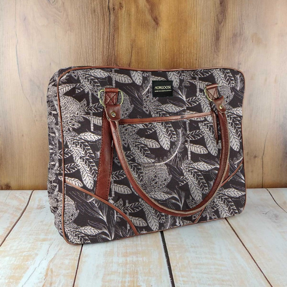 Mongoose Large Day Bag in Fynbos Cream-Charcoal