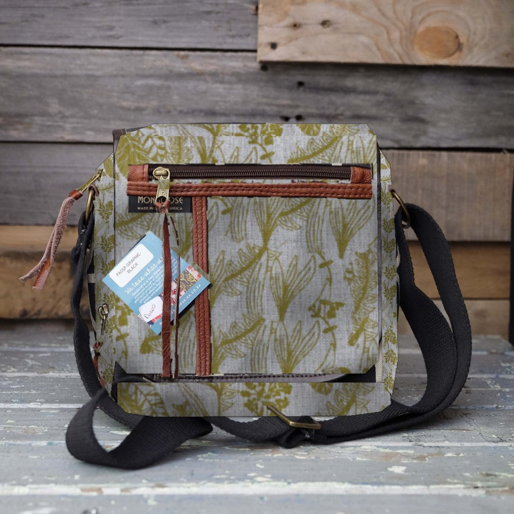 Mongoose Passport Cross Body Bag in Fynbos Lemon-Natural