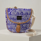 Mongoose Pom Pom Bag in Koru Indigo-Natural