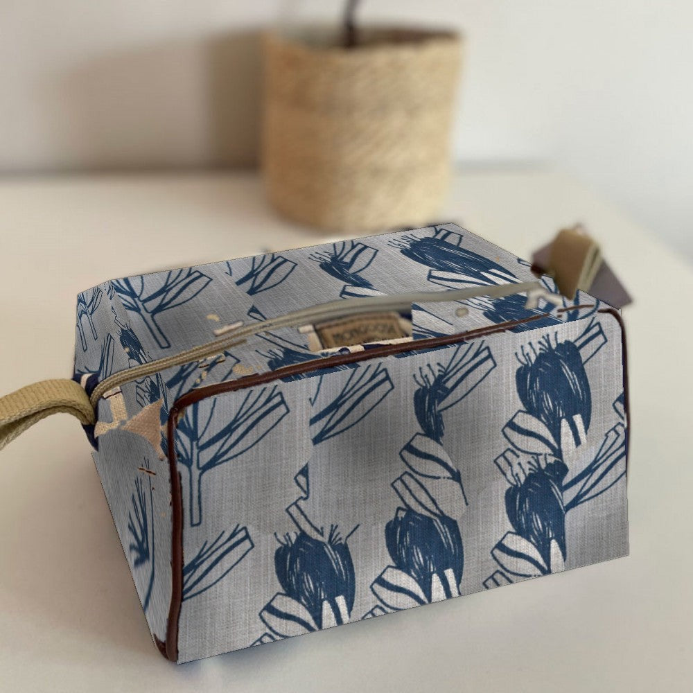 Mongoose Toiletry Bag in SugarBush Teal-Natural