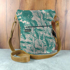 Mongoose Pouch Bag in Fynbos Teal-Natural