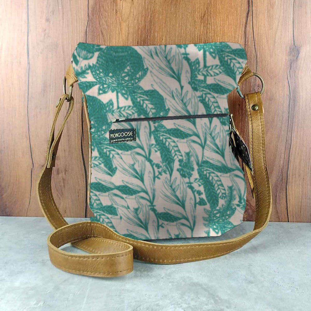 Mongoose Pouch Bag in Fynbos Teal-Natural